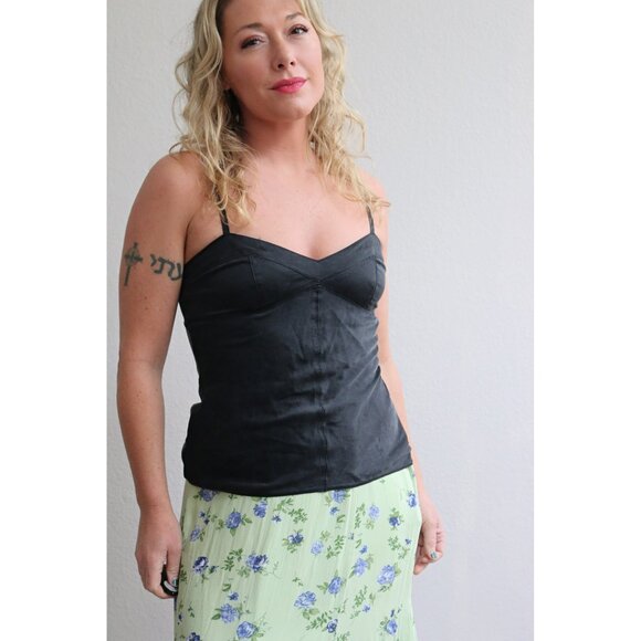 1990's Vintage April Cornell Spring Florals Skirt // Women's Medium to Large - Picture 2 of 11